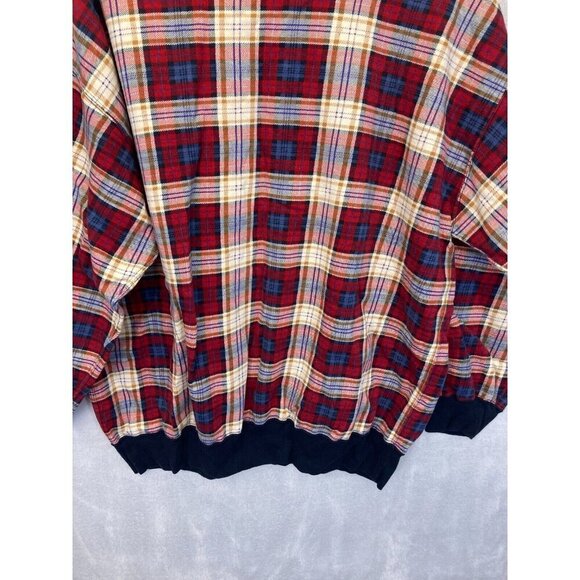 Vintage 90's American Outpost Grandpa Sweatshirt Mens Large L Boxy Tartan Plaid - Picture 6 of 14